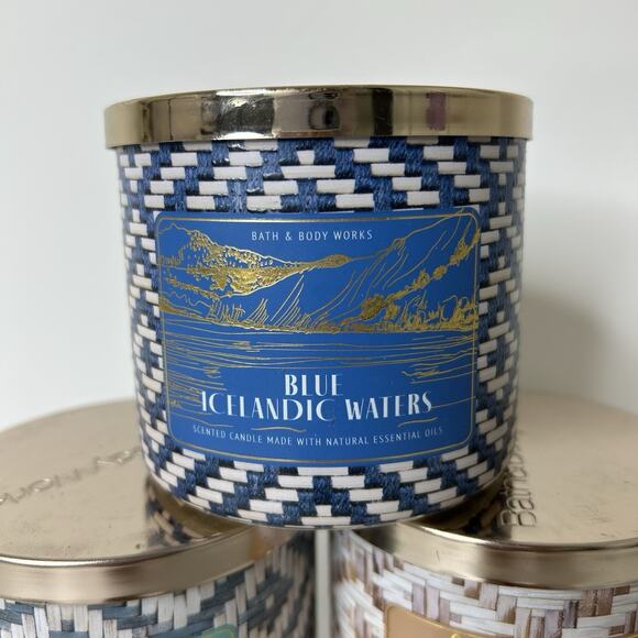 Bath & Body Works Candles Sedona Sandstone Bali Icelandic Waters 3 Wick 14.5oz - Picture 2 of 10